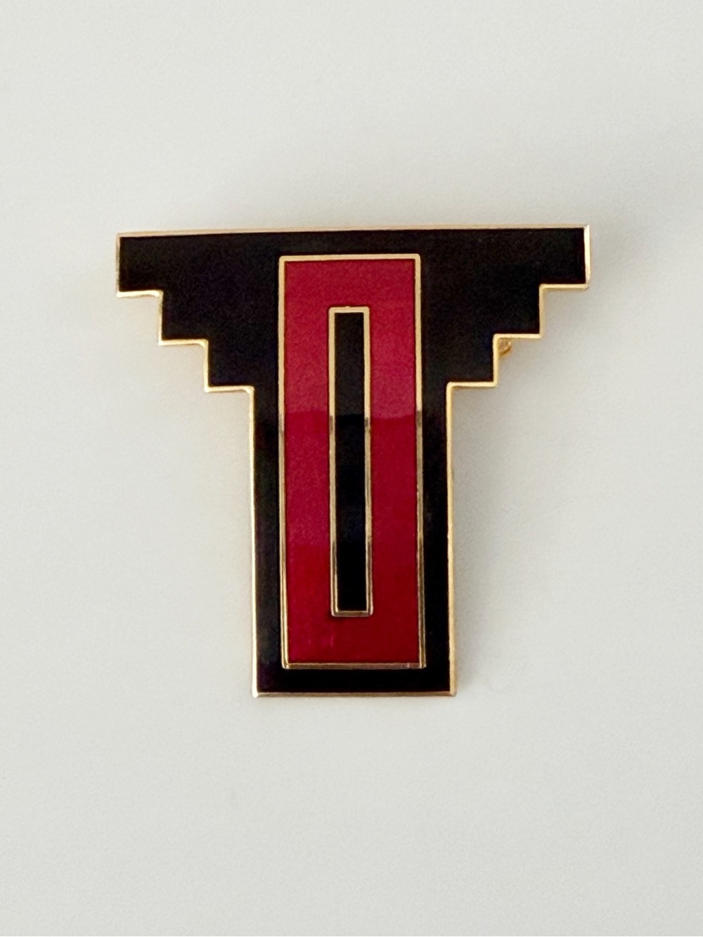 Vintage Ken Price Art Deco Vintage ACME Studio Los Angeles Brooch Pin Gold Tone